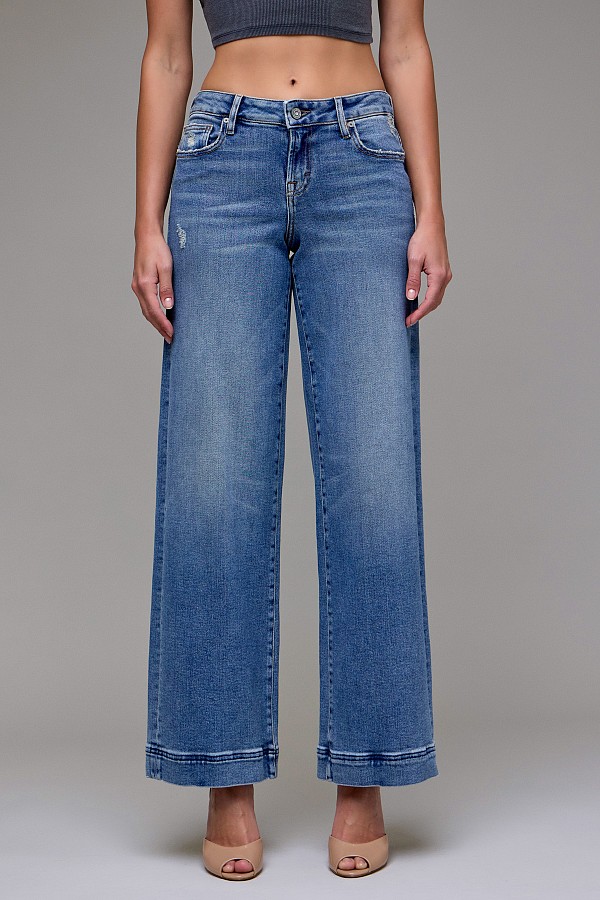 Medium Vintage Low Rise 33" Inseam Stretch Wideleg
